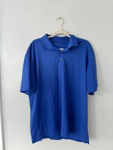 Nike Golf Polo Shirt Mens Adult Size XL Blue Dri Fit Knit - Picture 1 of 5