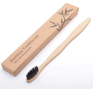 Spazzolino da denti bambù ecologico biodegradabile naturale setole medie adulto - Foto 1 di 7