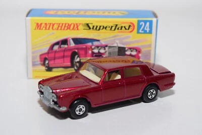 B11 1:64 3 INCH MATCHBOX SUPERFAST 24 ROLLS ROYCE SILVER SHADOW MET. ROSSO NMIB - Immagine 1 di 4