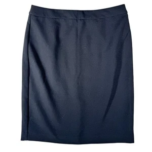 Falda ANN TAYLOR LOFT negra recta y lápiz frente plano tiro alto para mujer talla 8 - Imagen 1 de 24