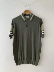 John Smedley Men's Polo T-shirt Size M Green Cotton Soft Smart (36) - Picture 1 of 11