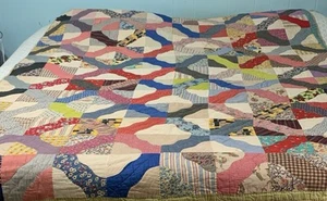 Vgt Handmade Quilt "Hearts & Gizzards" Pattern 66" W x 83" Long Florals Cowboys - Picture 1 of 24