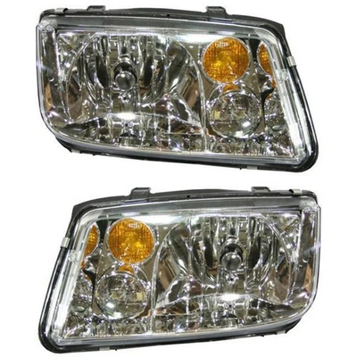 Headlights Headlamps Left & Right Pair Set NEW for 02-06 VW Jetta Foto 1 de 4