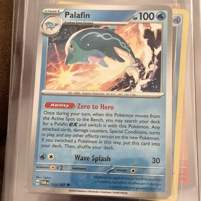 Pokemon Card Palafin 060/167 Twilight Masquerade Common Near Mint - Image 1 of 4