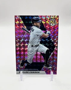 2021 Panini Mosaic Carlos Correa Pink Prizm No. 107 - Picture 1 of 2