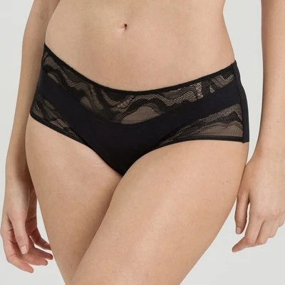 Hanro Women's Blanca Boyleg Black Panties Lace Details Size XS - US 2/4 NWT - Image 1 of 4