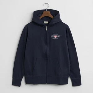 Gant Herren Sweat Jacke Sweatweste blau 2044015 433 evening blue - Picture 1 of 1