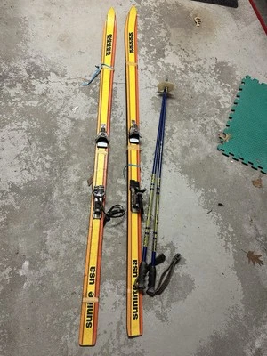 Esquís Sunlite K2 años 70 raros Tyrolia 120 fijaciones postes italianos del equipo Gioron de colección Foto 1 de 4