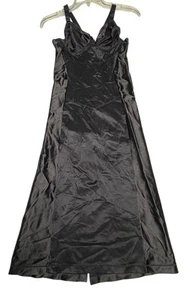 Vtg Crown-Ette 4423 Shaper Second Skin Girdle Bra  Slip Dress Spandex Black 38 - Picture 1 of 8