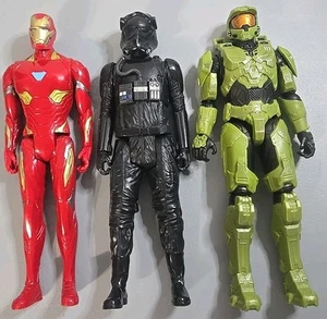 Lot of 3 Action Figures Hero Fighter Bots Superheroes 10-12 " Mixed Toy Bundle - Picture 1 of 2