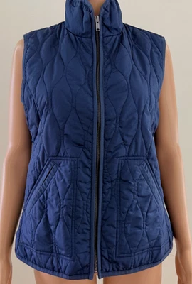 Old Navy Lightweight Quilted Puffer Vest Women's Sz Medium Dark Blue - Image 1 of 4