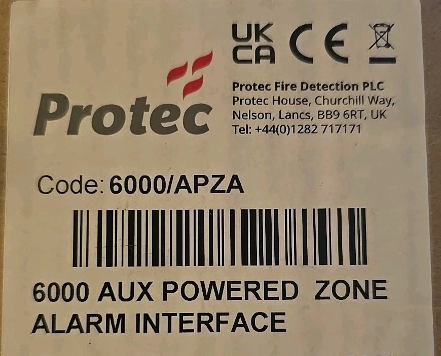 Single Channel Ancillary Powered Zone Alarm InterfacePart No. 6000/APZA - Image 1 of 1