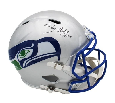 Casco Shaun Alexander Firmado Seattle Seahawks Velocidad Tamaño Completo TB 83-01 - Insc Foto 1 de 2