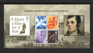 GB MNH 2009 MSS157 250TH BIRTH ANV OF ROBERT BURNS - Picture 1 of 1