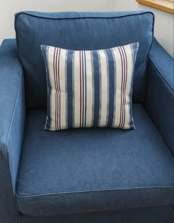 NUEVA Funda de Almohada Ralph Lauren Americana Rayas 20 X 20 Rara Preppy  Foto 1 de 4