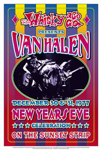 Heavy Metal: Van Halen at Whisky A Go Go L.A. Poster 1977 13 3/4 X 19 3/4