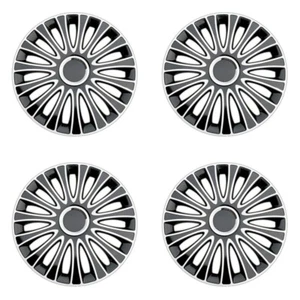 4 Pcs Wheel Rims Cover 15 Inch CC Model General Hub Caps New Black Silver - Picture 1 of 7