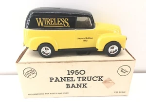 Chevy 1950 Panel Truck Wireless Chevrolet Ertl 1:25 Scale Die Cast Bank ~ NEW - Picture 1 of 4