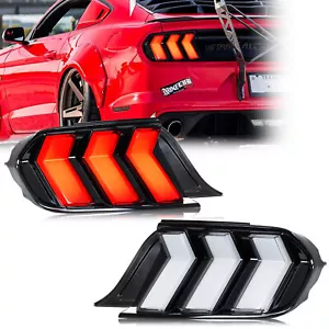 LED Tail Lights for Ford Mustang 2015-2023 S550 GT Rear Lamps Pair Assembly - Picture 1 of 4