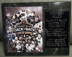 Hershey Bears Back 2 Back Calder Cup Champions plaque. New Lower Pricing!!! - Picture 1 of 1