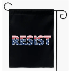 Patriotische Resist Yard Flagge, 12x18/18x27/24x32, USA Antifaschist Stop Trump Musk - Bild 1 von 4