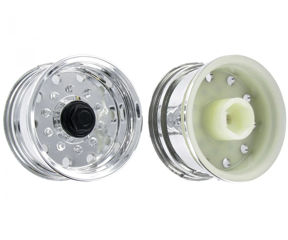 Carson 500907053 1:14 Felge breit TAMIYA-Auflieger (2) 6-Kant Verchromte Kunstst - Bild 1 von 1