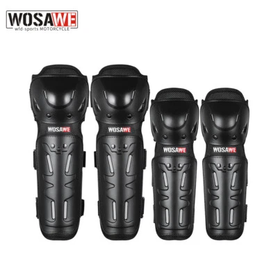 WOSAWE Cycling Knee Elbow Pads Motorcycle Shin Guards BMX Racing Protective Gear - Image 1 of 4