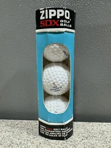 Vintage ZIPPO SDX Logo Signature Golf Balls (1 sleeve of 3) NOS - Picture 1 of 7