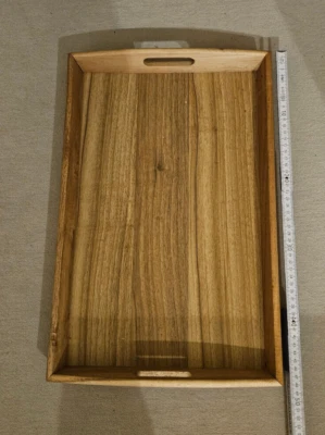 Kesper Tablett Akazienholz 48x31 und Metall Tablett 47x28 - Bild 1 von 4