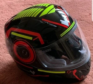 REFLECTIVE HI VIZ HELMET SAFTEY STICKERS BIKE FLUORESCENT YELLOW+TRON NIGHT+DAY - Picture 1 of 11