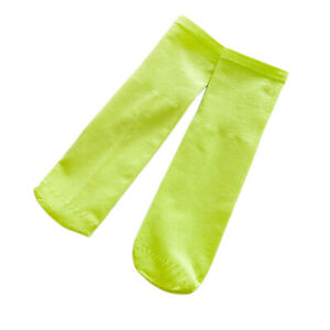 Kid Child Solid Candy Color Middle Of Calf Socks Summer Thin Elastic Stockings 