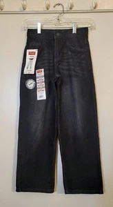 Wrangler Boys Black Loose Fit Adjustable Waist Jeans - Size 8 Slim NWT - Picture 1 of 16