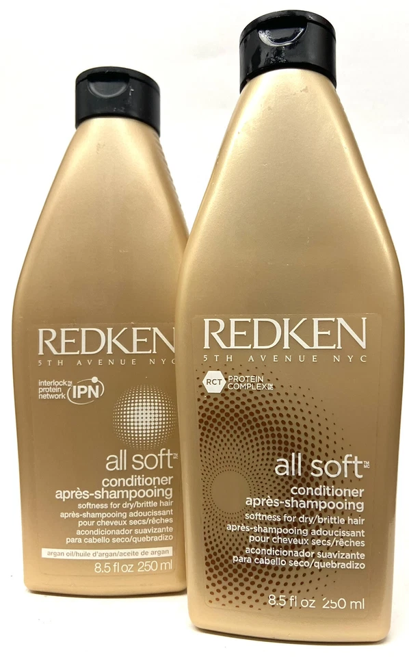 2 redken all-soft conditioner 8.5oz ea scuffed bottle - Image 1 of 1