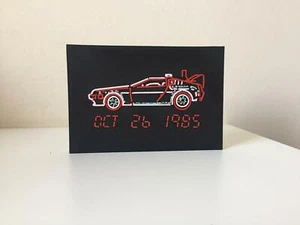 Back to the Future Date Movie Logo Text BTTF Display Ornamental Collectible Car - Picture 1 of 2