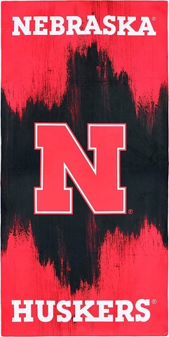 College Covers Everything Comfy Nebraska Cornhuskers Beach Towel, 30" x 60" Cover
