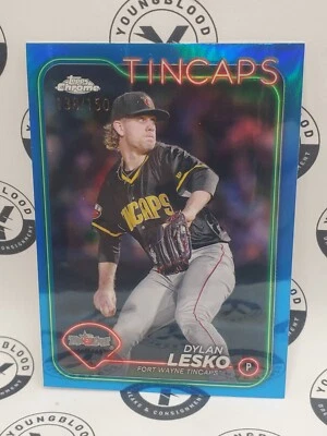 2024 Topps Pro Debut Chrome #PDC139 Dylan Lesko Blue Refractor #'d 138/150 - Image 1 of 2