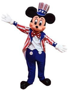 Mascotte Topolino Americano Mickey Mouse USA costume professionale Super Luxury - Picture 1 of 4