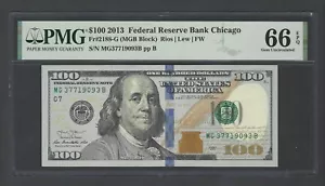 United States-Federal Reserve 100 Dollars 2013 Fr#2188-G (MGB Block)UNC Grade 66 - Picture 1 of 2