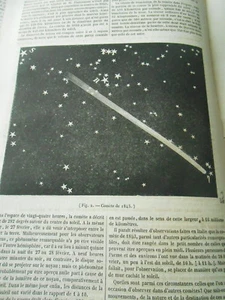 Comète de 1843 Comètes en général 1843 Gravure print article - Picture 1 of 1