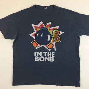 SUPER MARIO BROS. "Io sono la bomba!" T-shirt Nintendo Gamer blu taglia XL 0011 - Foto 1 di 9