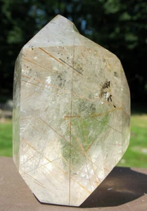 Polished Madagascar Rutilated Quartz Crystal / Rutile Inclusions - Picture 1 of 12
