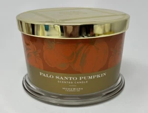 HomeWorx by Slatkin & Co 18oz Palo Santo Pumpkin Candle 4-Wick NEW - Picture 1 of 4