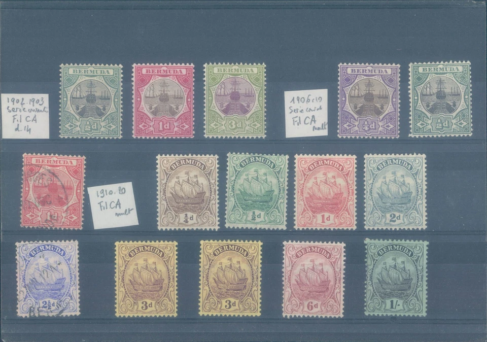 BERMUDA 1902-1920 various MH stamps  - Image 1 of 1