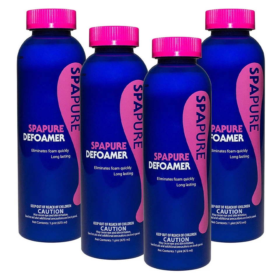 HAVILAND SpaPure Defoamer (1 pt) 4 Pack Eliminates Foam Quickly Long Lasting in Hot Tubs