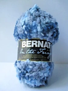 Bernat on the fringe FREE SHIP 1 Skein NEW Billow blue Super Bulky 09128 - Picture 1 of 3