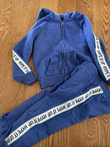 Athletic Works Kids Unisex Blue Sweatsuit Hype It Up Hoodie & Pants Sz 4 / 5 XS - Picture 1 of 9