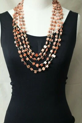 Kenneth Cole 项链多 4股青铜方形彩色贝壳北极珠 — 第 1/4 张图片