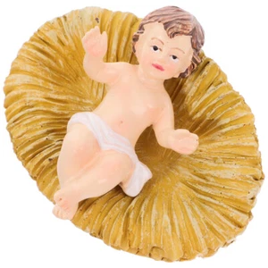 Baby Jesus In Nativity Scene Figurine For Christmas Indoor Decor Hand Sculpted - Picture 1 of 12