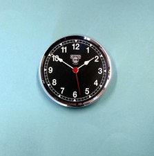 Premium 100mm Silver Bezel black dial QUARTZ clock insert movement