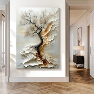 Leinwand Bild Landschaft Baum Natur 3D Marmor Optik Wandbilder Wohnzimmer 7871 - Bild 1 von 7
